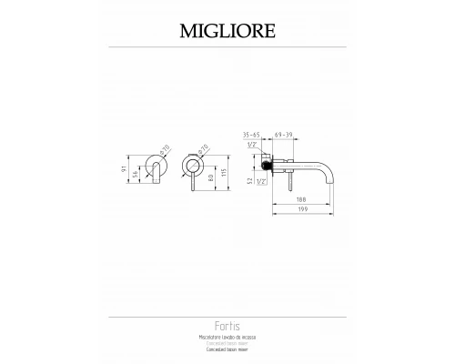 Смеситель для раковины Migliore Fortis 31547 встраиваемый, глянцевый хром