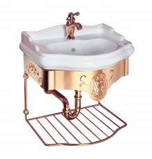 Раковина-консоль Migliore Bella 31263 подвесная золото 55 см