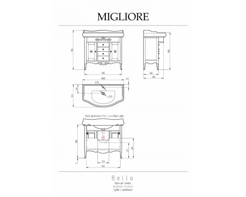 Тумба Migliore Bella 25933 Olivia