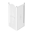 Душевое ограждение Migliore Diadema 22685 DX  90х90 см, стекло матовое с декором, профиль хром