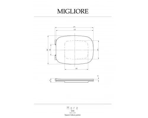 Крышка-сиденье Migliore Mare 32057 с микролифтом петли золото