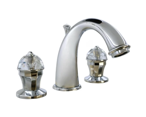 Смеситель для раковины Migliore Prestige Crystal 32764 на 3 отверстия, глянцевый хром