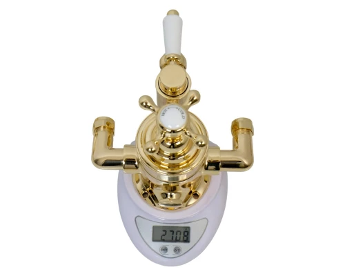 Душевая стойка Migliore King 32880 с термостатом, золото глянец