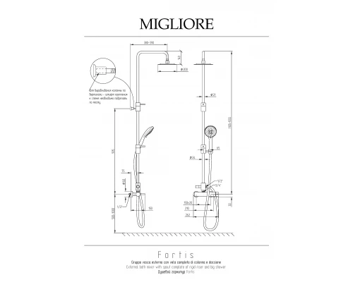 Душевая стойка Migliore Fortis 31791 хром