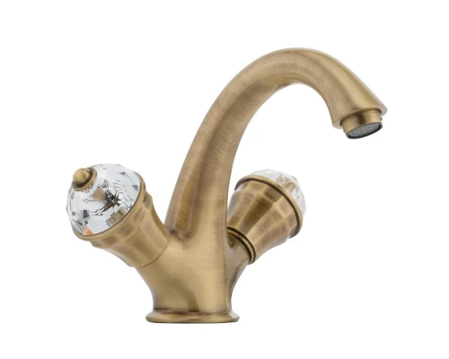 Смеситель для раковины Migliore Prestige Crystal 28011, бронза