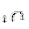 Смеситель для раковины Migliore Axo Swarovski 27112 на 3 отверстия, глянцевый хром