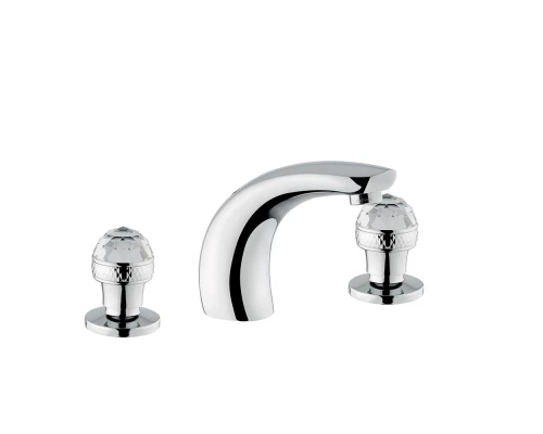 Смеситель для раковины Migliore Axo Swarovski 27112 на 3 отверстия, глянцевый хром