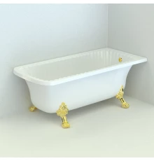 Ванна Migliore Olivia 25447 угловая 174х80 см на лапах Lux, золото