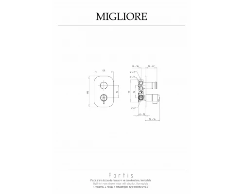 Смеситель для душа Migliore Fortis 25049 термостат хром
