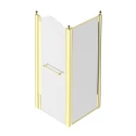 Душевое ограждение Migliore Diadema 22702 DX 90х90 см, стекло прозрачное, профиль золото