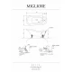 Ванна Migliore Bella 26917 на лапах Standart 170x80 см, хром