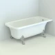 Ванна Migliore Olivia 25448 угловая 174х80 см на лапах Lux, хром