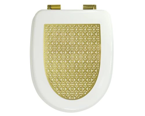 Крышка/сиденье Migliore Gianeta 27920 Microlift белый декор, петли золото