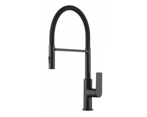 Смеситель для кухни GANZER GZ07126-C черный с гибким магнитным изливом