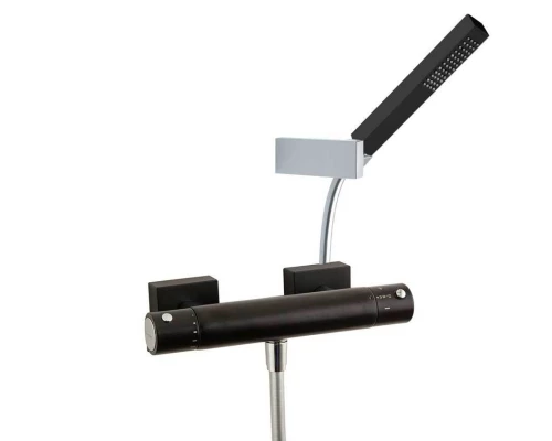 Термостатический смеситель для ванны наружнего монтажа с каскадным изливом и душевым комплектом AROL