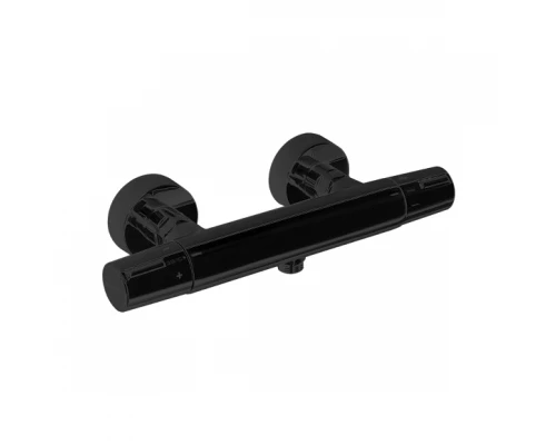 Термостатический смеситель для душа наружнего монтажа TZAR 343401SNM матовый черный