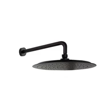 Излив тропического душа настенный из латуни HIDROTERAPIA BHRP240NM матовый черный