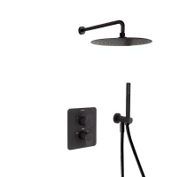 Встраиваемый термостатический смеситель для душа с душевым комплектом ALEXIA K3687011NM матовый черн