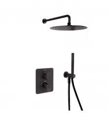Встраиваемый термостатический смеситель для душа с душевым комплектом ALEXIA K3687011NM матовый черн