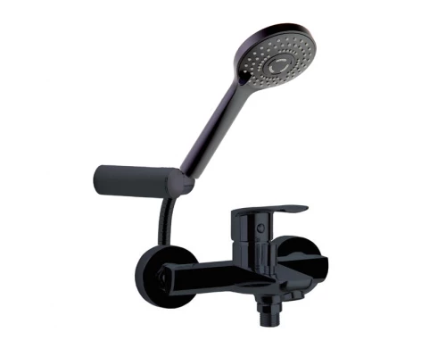 Смеситель для ванны наружнего монтажа однорычажный с душевым комплектом NEW FLY 570502BTNM матовый ч