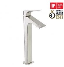 Смеситель высокий для раковины чаши однорычажный URBAN CHIC 211001NC никель брашированный (L)