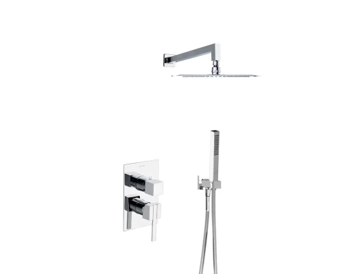 Встраиваемая душевая система с тропическим душем и душевым комплектом KUATRO NK K4915021