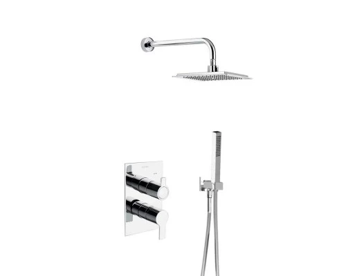 Встраиваемая душевая система с тропическим душем и душевым комплектом из ABS-пластика BLAUTHERM 9415