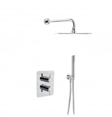 Встраиваемая термостатическая душевая система с тропическим душем и душевым комплектом DRAKO K338701