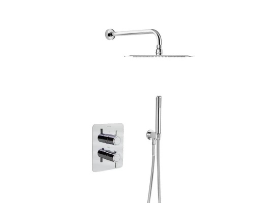 Встраиваемая термостатическая душевая система с тропическим душем и душевым комплектом DRAKO K338701