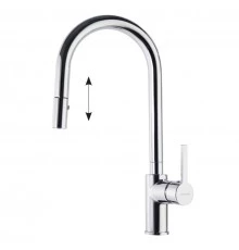 Смеситель высокий для кухни однорычажный с выдвижной лейкой DRAKO 337902V1