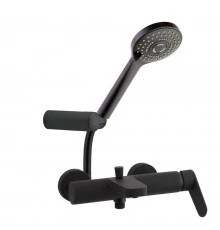 Смеситель для душа наружнего монтажа с душевым комплектом 360501BTNM ALEXIA матовый черный