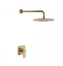 Встраиваемая душевая система с тропическим душем ALEXIA K3618012OC золото брашированное