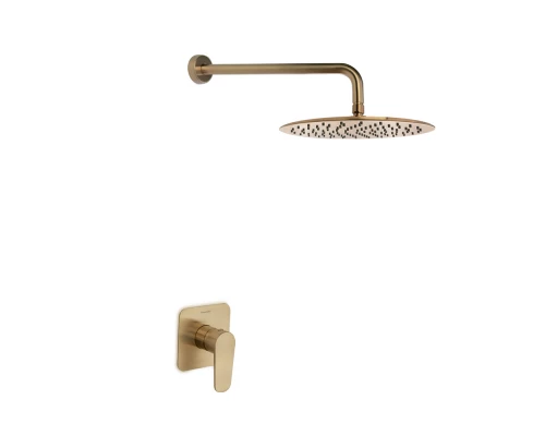 Встраиваемая душевая система с тропическим душем ALEXIA K3618012OC золото брашированное
