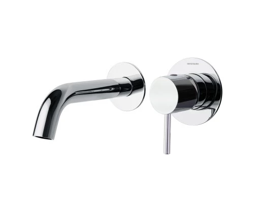 Встраиваемый однорычажный смеситель для раковины на раздельных пластинах 190 мм ODISEA 392101