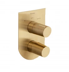 Встраиваемый смеситель для душа TZAR 341503SOC золото брашированное на 3 выхода