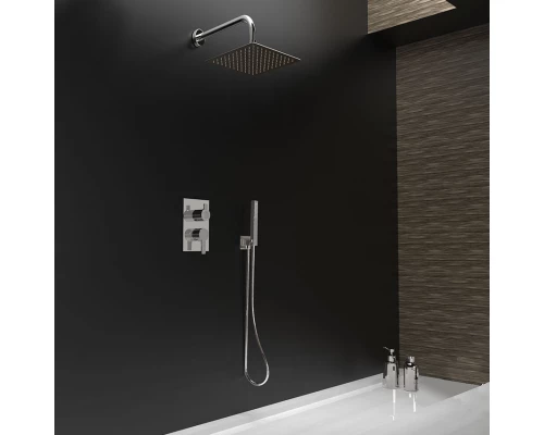 Встраиваемая душевая система с тропическим душем и душевым комплектом BLAUTHERM 941502RK250
