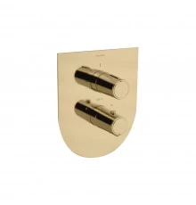 Встраиваемый термостатический смеситель для душа TZAR 342411SOC золото брашированное на 1 выход