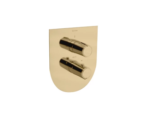 Встраиваемый термостатический смеситель для душа TZAR 342411SOC золото брашированное на 1 выход