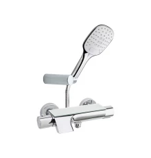 Термостатический смеситель для душа наружнего монтажа с каскадным изливом и душевым комплектом URBAN