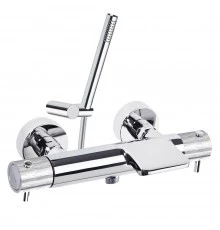 Термостатический смеситель для ванны наружнего монтажа с каскадным изливом и душевым комплектом ODIS