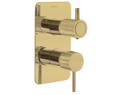 Встраиваемый смеситель для душа ODISEA JOYA 591513SOC золото брашированное на 3 выхода 