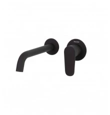 Встраиваемый однорычажный смеситель для раковины на раздельных пластинах с длинным изливом 240 мм AL