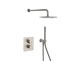 Встраиваемый термостатический смеситель для душа с душевым комплектом ALEXIA K3687011NC никель браши