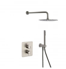 Встраиваемый термостатический смеситель для душа с душевым комплектом ALEXIA K3687011NC никель браши