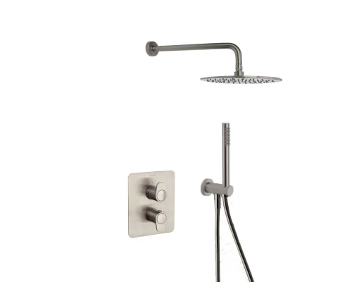 Встраиваемый термостатический смеситель для душа с душевым комплектом ALEXIA K3687011NC никель браши