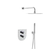 Встраиваемая термостатическая душевая система с тропическим душем и душевым комплектом URBAN CHIC K2