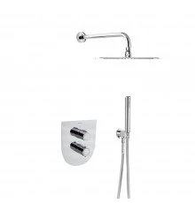 Встраиваемая термостатическая душевая система с тропическим душем и душевым комплектом URBAN CHIC K2