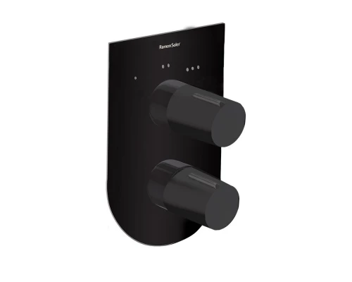 Встраиваемый смеситель для душа TZAR 341503SNM матовый черный на 3 выхода