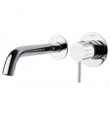 Встраиваемый однорычажный смеситель для раковины на раздельных пластинах с длинным изливом 240 мм OD