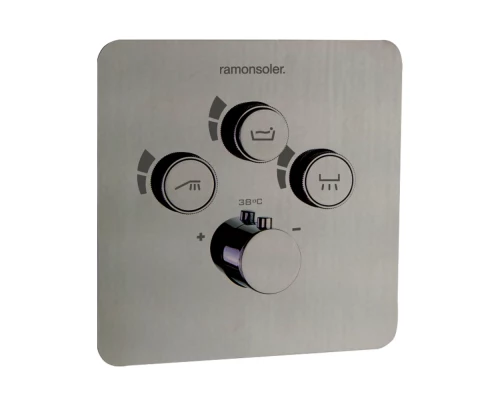 Встраиваемый термостатический смеситель для душа RS SMART 85T301SNC никель брашированный на 3 выхода